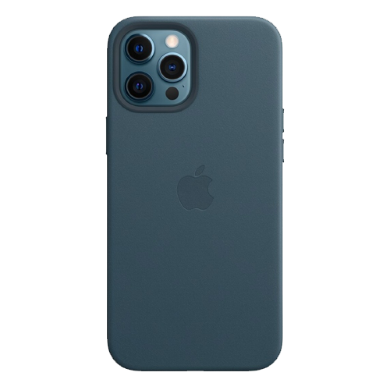 Чехол Apple iPhone 12 Pro Max Leather Case MagSafe (Балтийский синий)