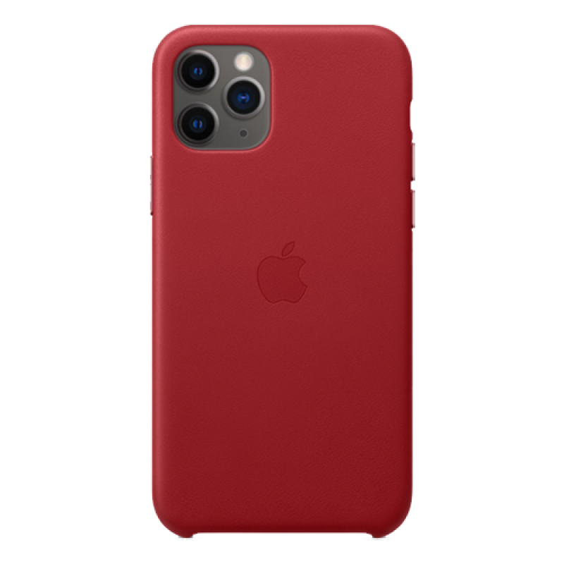 Чехол Apple iPhone 11 Pro Max Leather Case (Красный)