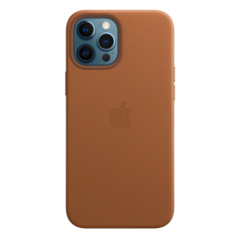 Чехол Apple iPhone 12/12 Pro Leather Case MagSafe (Золотисто-коричневый)